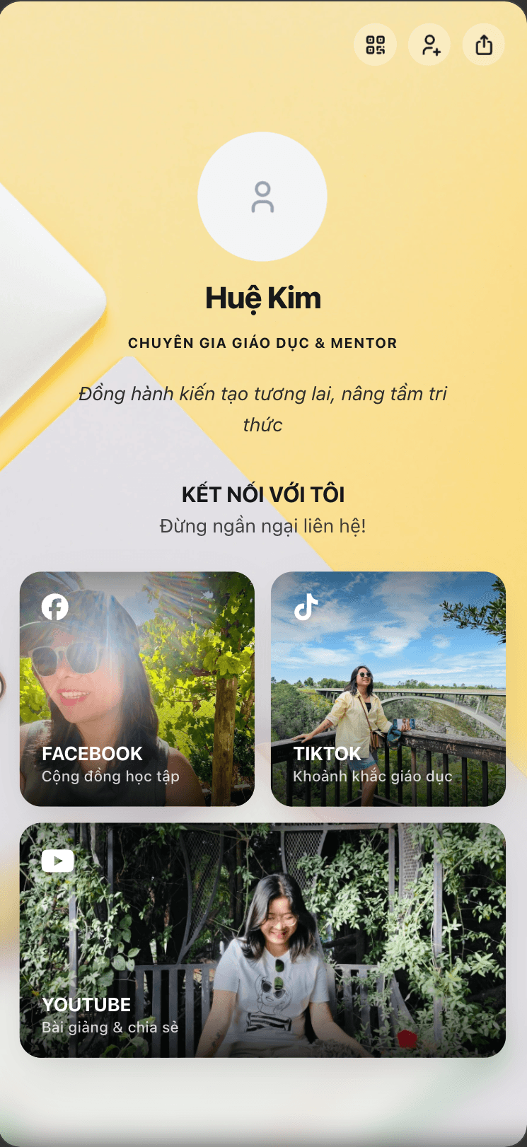 Trang bio của Kim Mentor trên viet.bio
